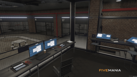 FIVEM Mission Row Pd V4 | Modern Police Station MLO | Interior & Exterior | Multiple Rooms | Control Room | Jail Cells | Add-On | Optimized | Fivem Ready | High Quality — image 44