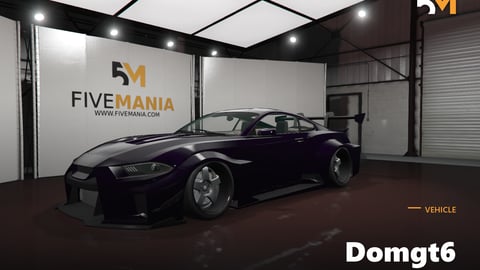 FIVEM Domgt6 | Aggressive Sports Car [Unbadged] Add-On | Custom Body Kit | Spoiler | Custom Wheels | Detailed Interior | Optimized | Fivem Ready | High Quality cover