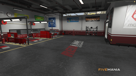 FIVEM Redline Tuner Shop | Custom Mechanic MLO | Interior & Exterior | Tuning Bays | Add-On | Optimized | Fivem Ready | High Quality — image 4