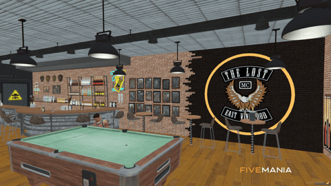 FIVEM Lost Mc River Club | Exclusive Biker Gang MLO | Interior & Exterior | Bar Area | Gym | Garage | Custom Textures | Add-On | Optimized | Fivem Ready | High Quality — image 6