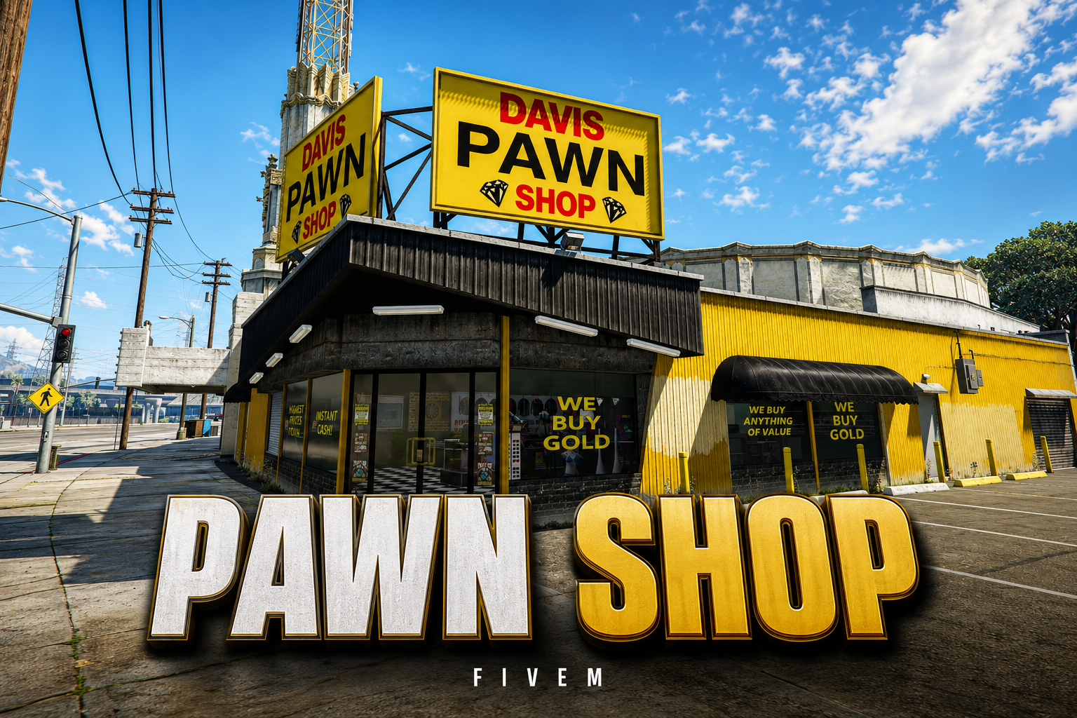 FIVEM Pawn Shop | Detailed Business MLO | Interior & Exterior | Office & Storage | Custom Props | Add-On | Optimized | Fivem Ready | High Quality