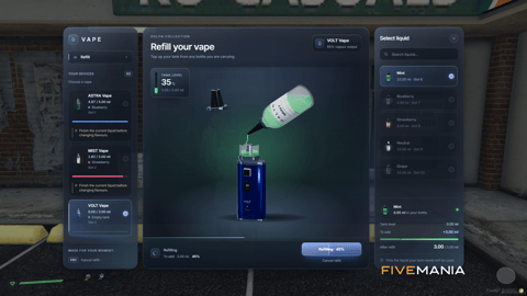 FIVEM Cloud Nine Vapes Script | Realistic Vaping System | Custom UI | Vape Shop | Refillable E-Liquids | Add-On | Optimized | Fivem Ready | High Quality, image 28