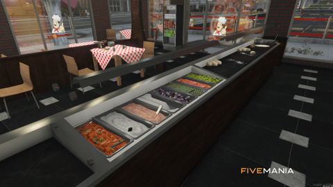 FIVEM Kebab King Restaurant | Vibrant Dining MLO | Interior & Exterior | Outdoor Seating | Full Kitchen | Add-On | Optimized | Fivem Ready | High Quality — image 9