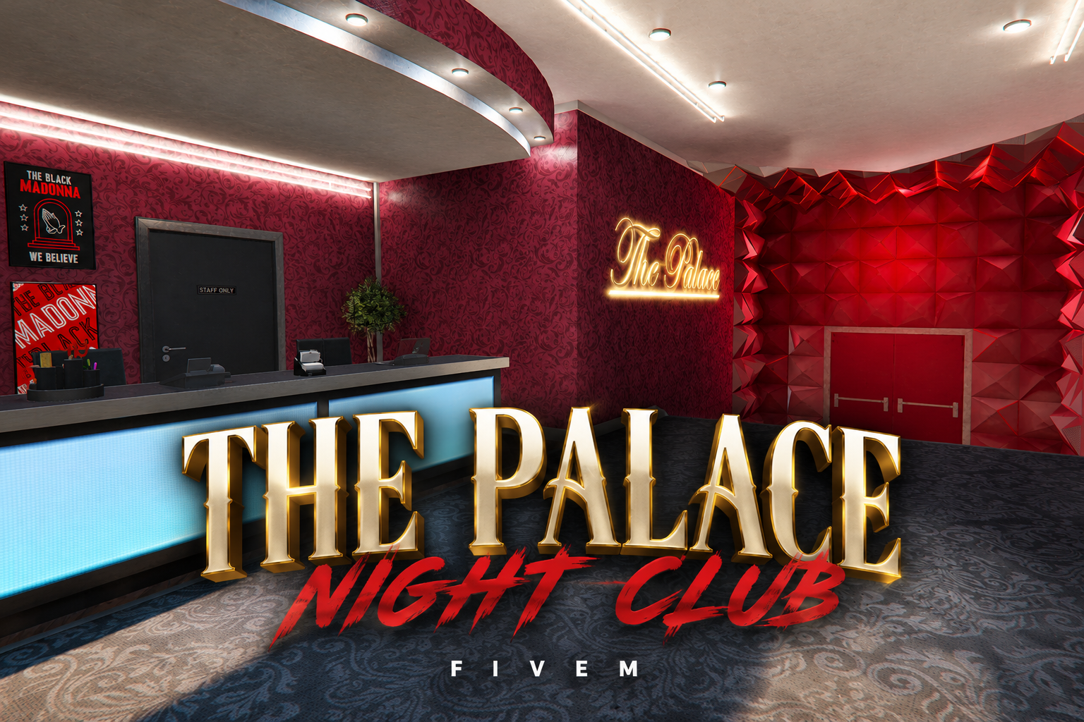 FIVEM The Palace Night Club | Luxury Nightclub MLO | Interior & Exterior | Multiple Bars | VIP Areas | Office Space | Add-On | Optimized | Fivem Ready | High Quality
