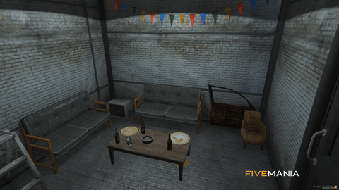 FIVEM Backstreet Garage | Detailed Mechanic Shop MLO | Interior & Exterior | Custom Props | Repair Bays | Office & Lounge | Add-On | Optimized | Fivem Ready | High Quality — image 8
