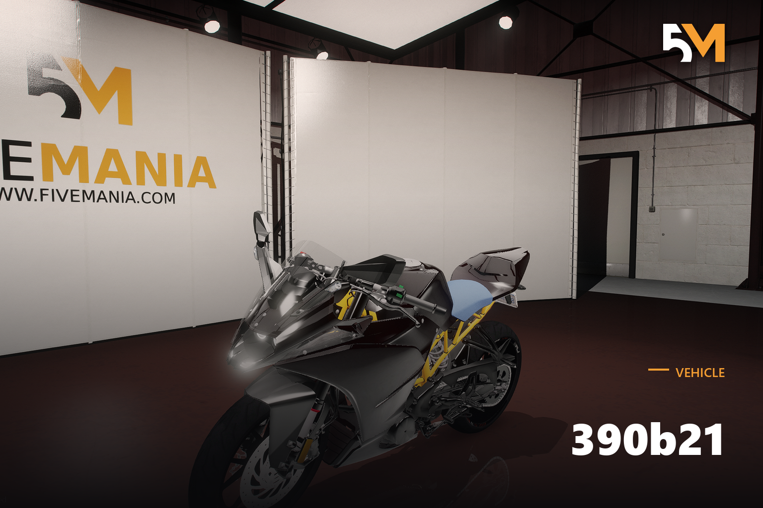FIVEM 390b21 | Realistic Sport Bike [Unbadged] Add-On | Working Lights | High-Quality Textures | Add-On | Optimized | Fivem Ready | High Quality