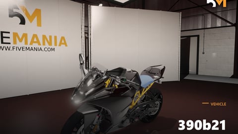 FIVEM 390b21 | Realistic Sport Bike [Unbadged] Add-On | Working Lights | High-Quality Textures | Add-On | Optimized | Fivem Ready | High Quality cover