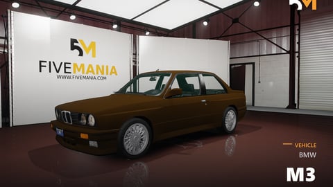 FIVEM BMW M3 | Realistic Sports Car [Badged] Add-On | Interior & Exterior | Working Lights | Tuning Parts | Add-On | Optimized | Fivem Ready | High Quality cover