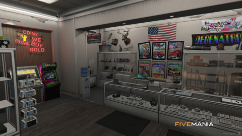 FIVEM Route 68 Pawn Shop | Detailed Business MLO | Interior & Exterior | Custom Props | Add-On | Optimized | Fivem Ready | High Quality — image 6