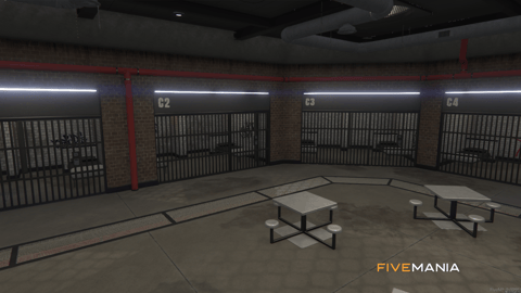 FIVEM Mission Row Pd V4 | Modern Police Station MLO | Interior & Exterior | Multiple Rooms | Control Room | Jail Cells | Add-On | Optimized | Fivem Ready | High Quality — image 45