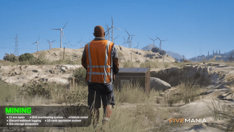 FIVEM Mining Job Script | Realistic Resource Gathering Script | 11 Ore Types | 6 Mining Zones | Ore Processing | Reputation System | Vehicle Rental | Add-On | Optimized | Fivem Ready | High Quality, image 6
