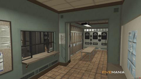 FIVEM Sandy Sheriff | Detailed Law Enforcement MLO | Interior & Exterior | Jail Cells | Office Spaces | Garage | Add-On | Optimized | Fivem Ready | High Quality — image 11
