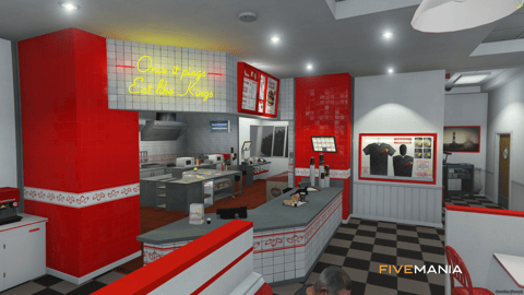 FIVEM Up N Atom Freeway | Iconic Fast Food Restaurant MLO | Interior & Exterior | Detailed Kitchen | Dining Area | Add-On | Optimized | Fivem Ready | High Quality — image 11
