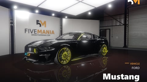 FIVEM Ford Mustang | Realistic Sports Car [Badged] Add-On | Custom Wheels | Tuning Parts | Add-On | Optimized | Fivem Ready | High Quality cover