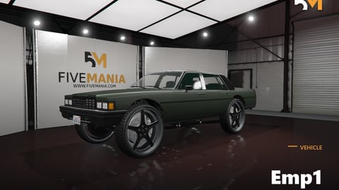 FIVEM Emp1 | Classic Donk Sedan [Unbadged] Add-On | Custom Wheels | Lifted Suspension | Optimized | Fivem Ready | High Quality cover