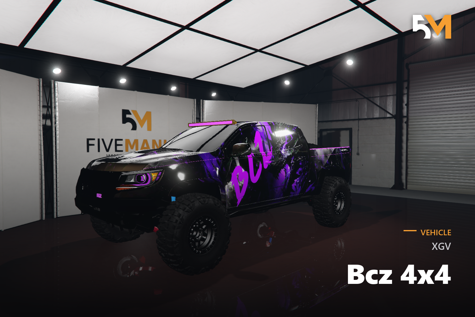 FIVEM Xgv Bcz 4x4 | Custom Off-Road Truck [Unbadged] Add-On | Custom Livery | Off-Road Tires | Light Bar | Spare Tire | Add-On | Optimized | Fivem Ready | High Quality