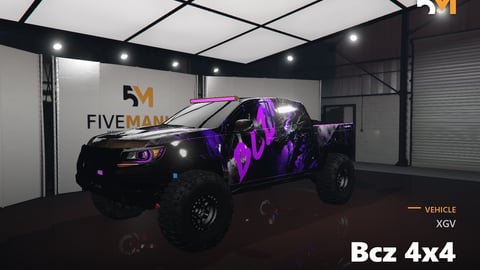 FIVEM Xgv Bcz 4x4 | Custom Off-Road Truck [Unbadged] Add-On | Custom Livery | Off-Road Tires | Light Bar | Spare Tire | Add-On | Optimized | Fivem Ready | High Quality cover