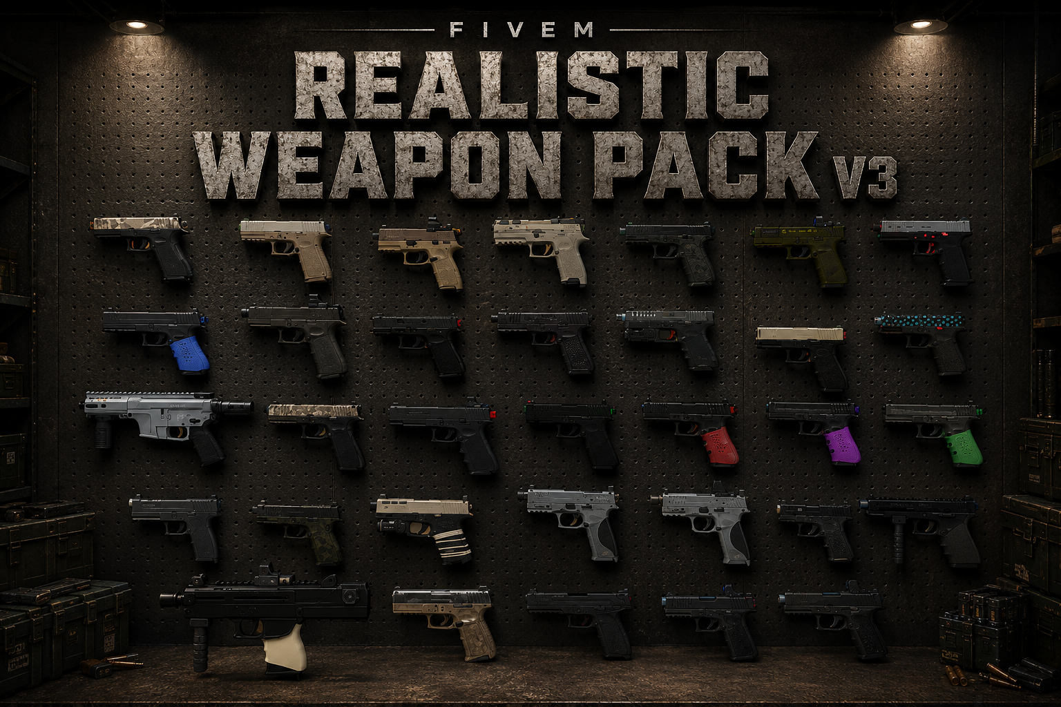 FiveM Realistic Weapon Pack V3 [39 Weapons] Add-On