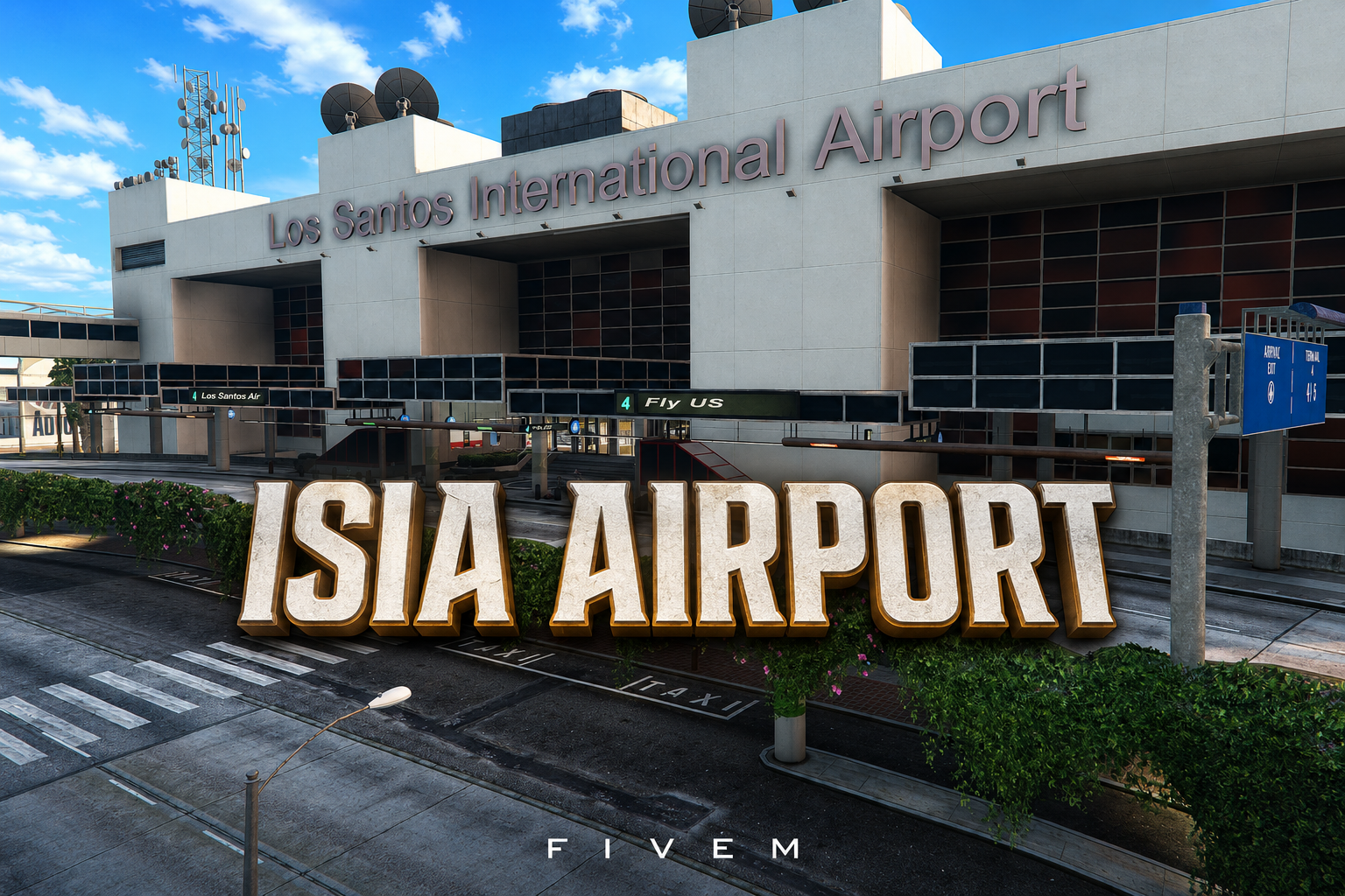 FIVEM Isia Airport | Custom International Airport MLO | Interior & Exterior | Shops & Lounges | Add-On | Optimized | Fivem Ready | High Quality