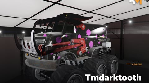 FIVEM Tmdarktooth | Armored Monster Truck [Unbadged] Add-On | Custom Livery | Heavy Duty | Weaponized | Optimized | Fivem Ready | High Quality cover