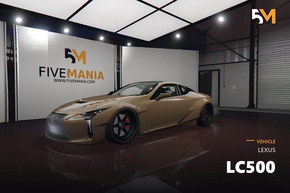 FIVEM Lexus LC500 | Realistic Sports Car [Badged] Add-On | Widebody Kit | Fivem Ready | High Quality | Optimized