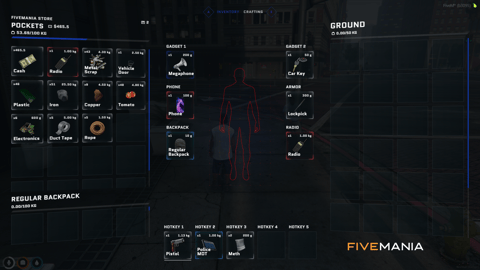 FIVEM Ox Inventory + Ox Lib Redesign | Modern Inventory UI | Crafting System | Store Interface | Hotbar | Add-On | Optimized | Fivem Ready | High Quality, image 2