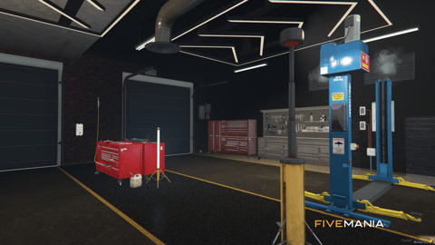 FIVEM Tuning Bar Mechanic | Modern Garage & Restaurant MLO | Interior & Exterior | Rooftop Terrace | Custom Props | Add-On | Optimized | Fivem Ready | High Quality — image 15