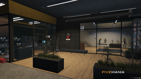 FIVEM Tuning Bar Mechanic V2 | Modern Mechanic Shop & Bar MLO | Interior & Exterior | Rooftop Lounge | Custom Office | Add-On | Optimized | Fivem Ready | High Quality — image 6