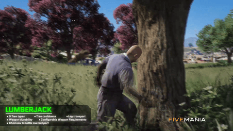 FIVEM Lumberjack Job Script | Realistic Job Script | Reputation System | Vehicle Rental | Sawmill Processing | Multiple Locations | Weapon Durability | Log Transport | Add-On | Optimized | Fivem Ready | High Quality, image 3