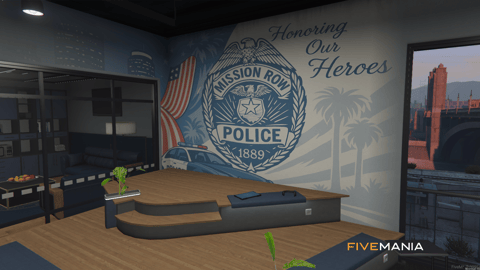 FIVEM Mission Row Pd V4 | Modern Police Station MLO | Interior & Exterior | Multiple Rooms | Control Room | Jail Cells | Add-On | Optimized | Fivem Ready | High Quality — image 21