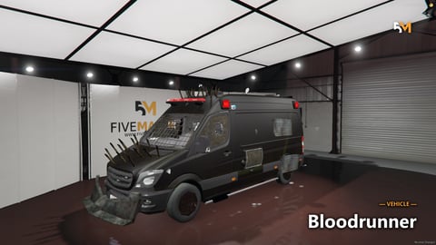 FIVEM Bloodrunner | Armored Combat Van [Unbadged] Add-On | Custom Armor | Spikes | Working Lights | Grille Guard | Optimized | Fivem Ready | High Quality, image 5