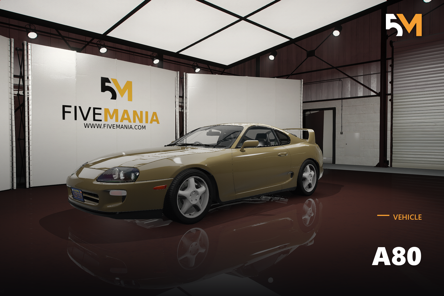FIVEM A80 | Realistic Sports Car [Unbadged] Add-On | Interior & Exterior | Working Lights | Optimized | Fivem Ready | High Quality