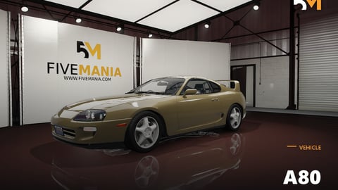 FIVEM A80 | Realistic Sports Car [Unbadged] Add-On | Interior & Exterior | Working Lights | Optimized | Fivem Ready | High Quality cover