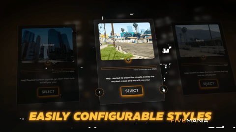 FIVEM Multiple Civilian Jobs | Dynamic Civilian Job Script | 25+ Pre-Made Jobs | Progression System | Random Routes | Temporary & Permanent Jobs | Add-On | Optimized | Fivem Ready | High Quality, image 6