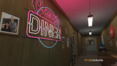 FIVEM Route 68 Diner | Classic American Diner MLO | Interior & Exterior | Detailed Kitchen | Office & Restrooms | Add-On | Optimized | Fivem Ready | High Quality — image 10