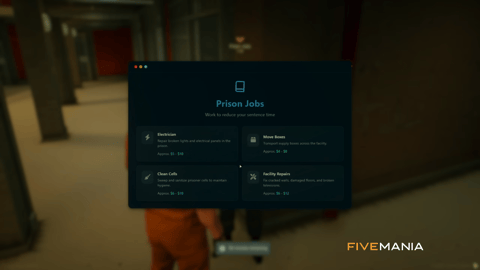 FIVEM Prison System | Comprehensive Corrections Management Script | Prisoner Management | Crafting | Tasks & Patrols | Tablet UI | Add-On | Optimized | Fivem Ready | High Quality, image 8
