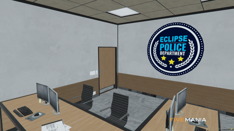 FIVEM Eclipse Police Department | Modern Police Station MLO | Interior & Exterior | Offices | Jail Cells | Briefing Room | Add-On | Optimized | Fivem Ready | High Quality — image 7
