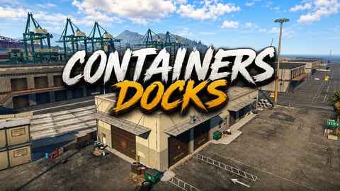 FIVEM Containers Docks | Expansive Dockyard MLO | Multiple Warehouses | Interior & Exterior | Add-On | Optimized | Fivem Ready | High Quality cover