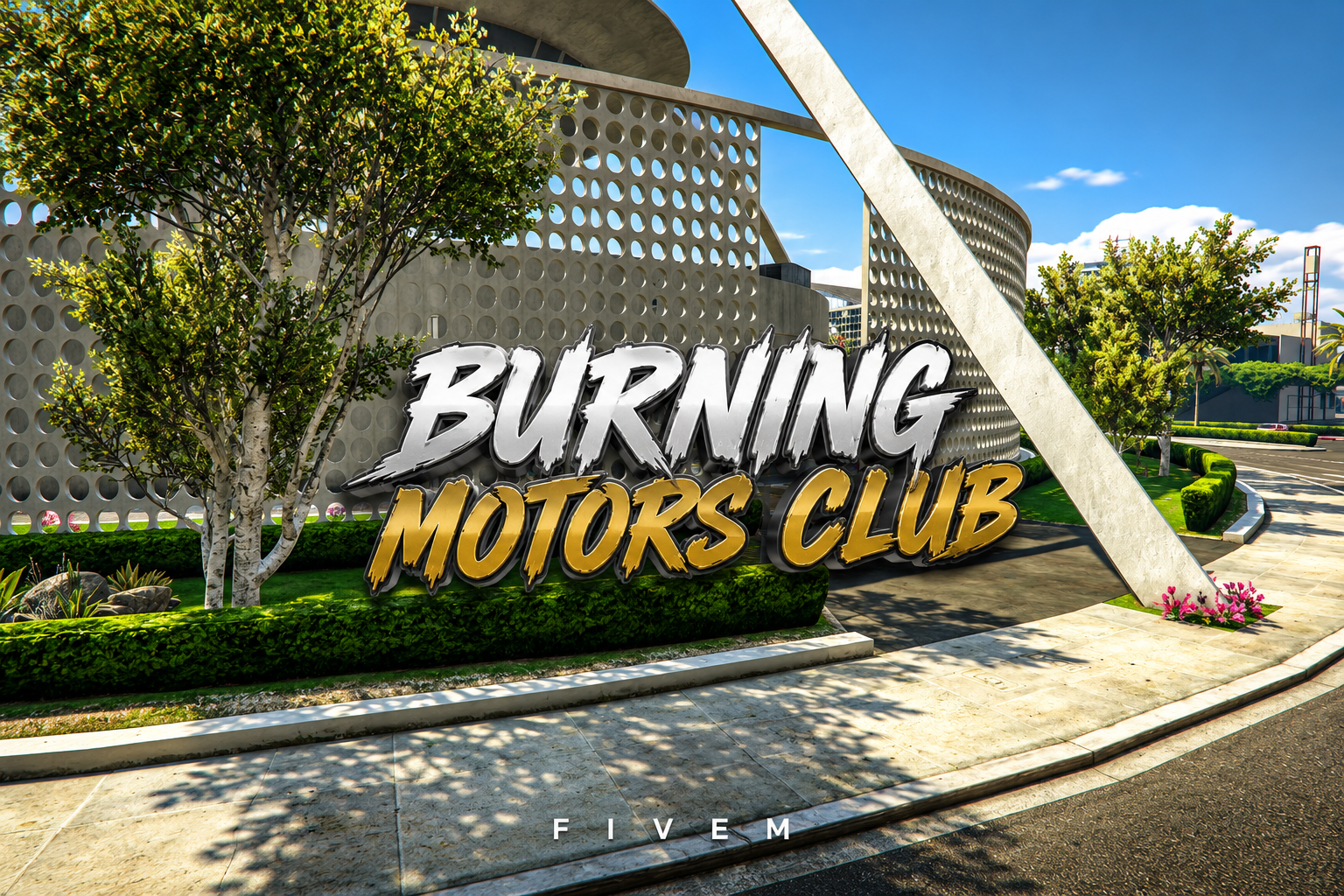FIVEM Burning Motors Club | Exclusive Motor Club MLO | Interior & Exterior | Garage & Bar | Meeting Room | Tattoo Parlor | Add-On | Optimized | Fivem Ready | High Quality
