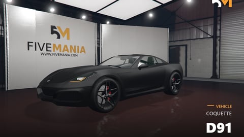 FIVEM Coquette D91 | Realistic Sports Car Add-On | Working Lights | Custom Wheels | Optimized | Fivem Ready | High Quality cover