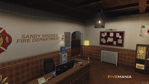 FIVEM Sandy Fire Station | Lore-Friendly Fire Department MLO | Interior & Exterior | Garage Bays | Offices & Training Room | Add-On | Optimized | Fivem Ready | High Quality — image 20