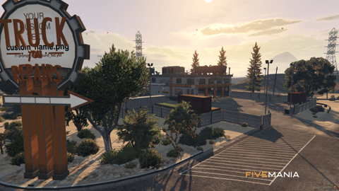 FIVEM Truck You Repairs | Massive Truck Repair MLO | Interior & Exterior | Multiple Bays | Office Space | Custom Props | Add-On | Optimized | Fivem Ready | High Quality — image 2
