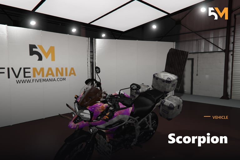 FIVEM Scorpion, Adventure Touring Motorcycle [Unbadged] Add-On