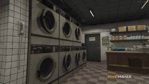FIVEM Grove Laundromat | Functional Business MLO | Interior & Exterior | Working Machines | Custom Props | Add-On | Optimized | Fivem Ready | High Quality — image 11