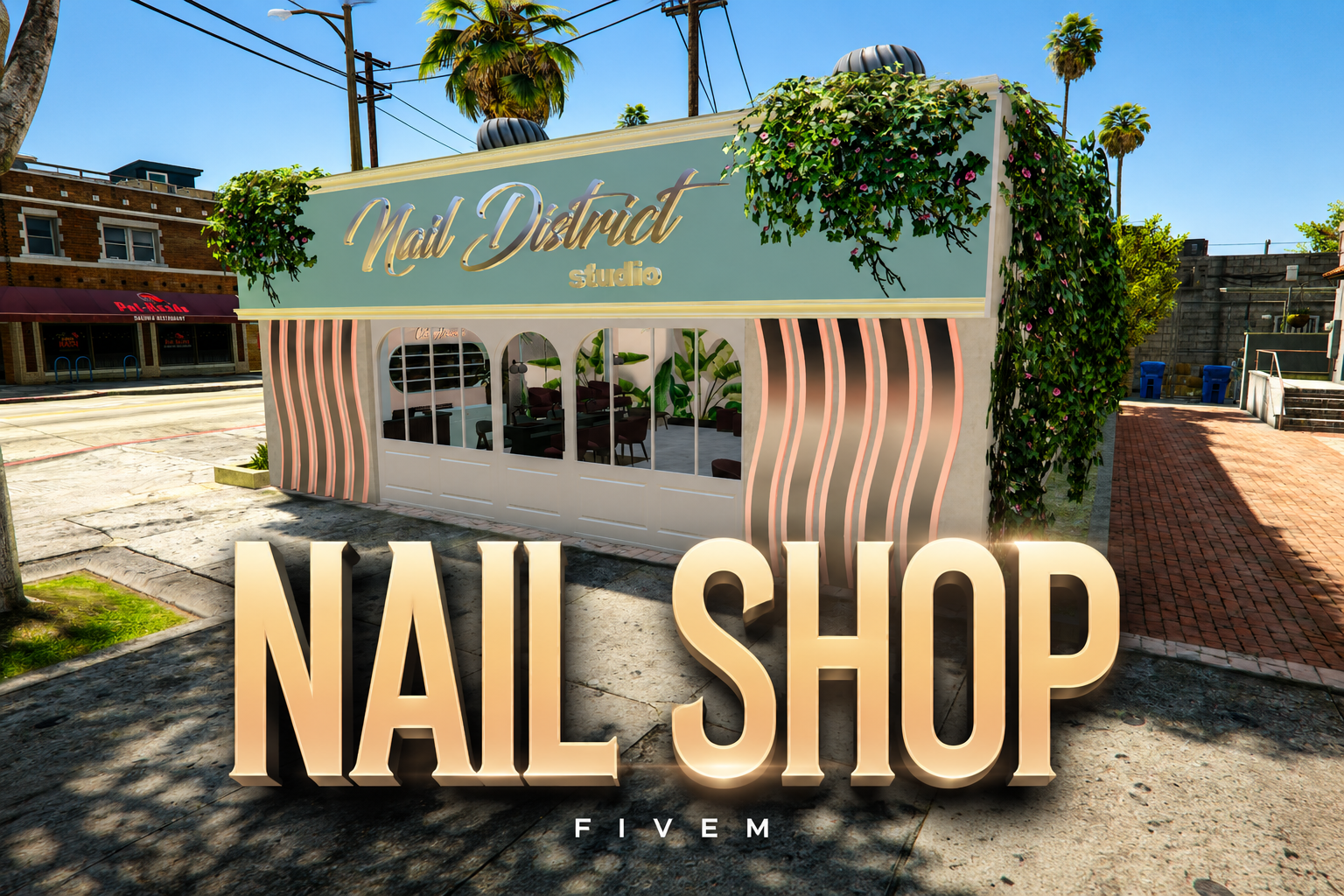 FIVEM Nail Shop | Modern Beauty Salon MLO | Interior & Exterior | Custom Props | Add-On | Optimized | Fivem Ready | High Quality