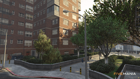 FIVEM New York Hood | Urban Neighborhood Map Edit | Apartment Buildings | Skate Park | Basketball Court | Detailed Environment | Add-On | Optimized | Fivem Ready | High Quality — image 10