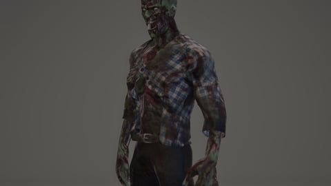 Malik | FiveM Male Ped | Undead Zombie Character | Multiple Outfits | Optimized & Fivem Ready [Add-On] cover