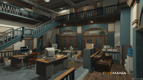 FIVEM Mesa Police Department | Detailed Police Station MLO | Interior & Exterior | Jail Cells | Briefing Room | Armory | Add-On | Optimized | Fivem Ready | High Quality — image 8