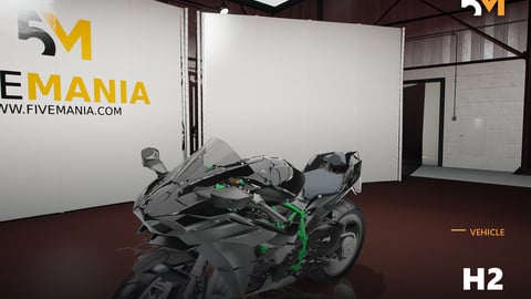 FIVEM H2 | Realistic Motorcycle [Badged] Add-On | Optimized | Fivem Ready | High Quality cover