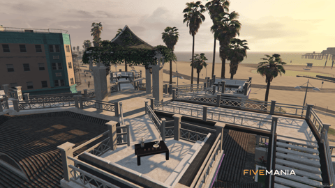 FIVEM Mirror Restaurant | Luxury Multi-Level Restaurant MLO | Interior & Exterior | Outdoor Bar | Rooftop Lounge | Custom Props | Add-On | Optimized | Fivem Ready | High Quality — image 8